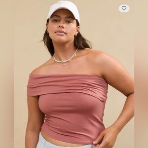 NWT Aerie Chill Up Off The Shoulder Top Lets Mauve, size L
